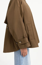 Load image into Gallery viewer, YAYA - A-line Trench Jacket - Teak Brown
