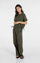 Load image into Gallery viewer, YAYA - Boxy Top with Adjustable Waist - Army Green
