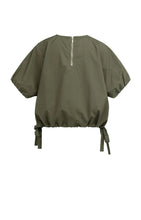 Load image into Gallery viewer, YAYA - Boxy Top with Adjustable Waist - Army Green
