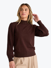 Load image into Gallery viewer, Brave &amp; True - Briony Knit Top - Dark Chocolate
