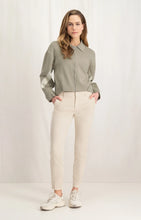 Load image into Gallery viewer, YAYA - Stripe Sleeve Knitted Jacket  - Aluminium Beige
