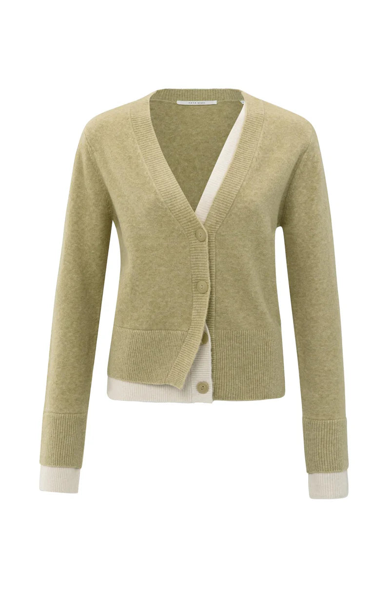 YAYA - Cardigan - Pale Olive Green
