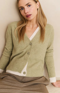 YAYA - Cardigan - Pale Olive Green