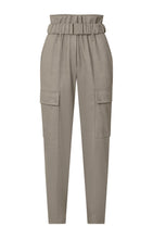 Load image into Gallery viewer, YAYA - Faux Leather Cargo Pants - Aluminium Beige
