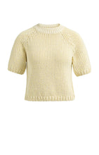 Load image into Gallery viewer, YAYA - Short Sleeve Chunky Knit - Reed Yellow Dessin
