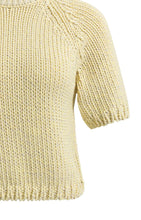 Load image into Gallery viewer, YAYA - Short Sleeve Chunky Knit - Reed Yellow Dessin
