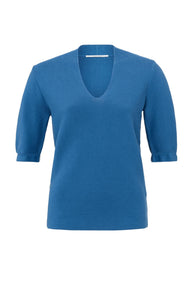 YAYA - V Neck Sweater - Bright Cobalt Blue