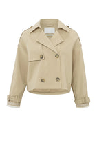 Load image into Gallery viewer, YAYA - Cropped Trench Coat - White Pepper Beige
