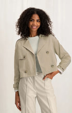 Load image into Gallery viewer, YAYA - Cropped Trench Coat - White Pepper Beige
