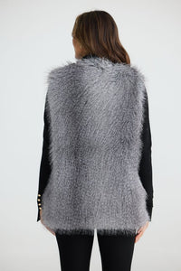 Brave & True - Aspen Fur Gilet - Grey Speckle