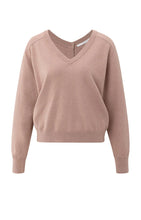 Load image into Gallery viewer, YAYA - Double V Neck Sweater - Blush Pink
