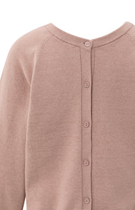 YAYA - Double V Neck Sweater - Blush Pink