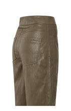Load image into Gallery viewer, YAYA - Faux Leather Tappered Pants - Capers Brownish Green
