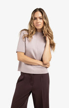 Load image into Gallery viewer, YAYA - Fine Knit with Back Buttons - Cloud Gray Purple

