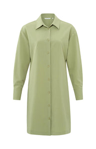 YAYA - Fitted Blouse Dress - Sage Green