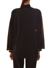Load image into Gallery viewer, AGGEL -  Two Tone Sweater - Black &amp; Camel
