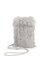 Load image into Gallery viewer, YAYA - Fluffy Phone Bag with Cord Strap - Light Grey
