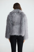 Load image into Gallery viewer, Brave &amp; True - Bertoli Faux Fur Jacket - Grey Speckle
