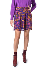 Load image into Gallery viewer, Ichi Pernilly Skirt ~ Purple Multi Flower

