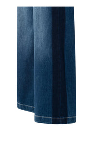 YAYA - High Waist Jeans with Side Tape - Dark Blue