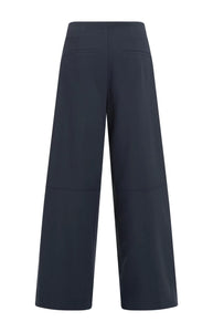 YAYA - High Waisted Pants with Side Stripe - Inkwell Blue