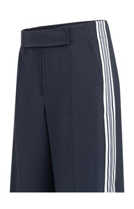 YAYA - High Waisted Pants with Side Stripe - Inkwell Blue