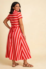 Load image into Gallery viewer, Pretty Vacant - Jonie Dress in Block Stripe Pink/Red
