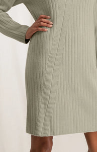 YAYA - Knitted Turtle Neck Dress - Aluminium Beige