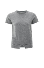 Load image into Gallery viewer, YAYA - Kitted Top with Double Hem - Medium Grey Melange

