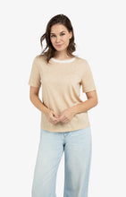 Load image into Gallery viewer, YAYA - Melange T-Shirt with contrasting trim - Desert Beige
