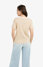 Load image into Gallery viewer, YAYA - Melange T-Shirt with contrasting trim - Desert Beige
