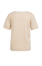 Load image into Gallery viewer, YAYA - Melange T-Shirt with contrasting trim - Desert Beige
