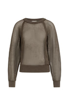 Load image into Gallery viewer, YAYA - Mesh Stitch Sweater - Washed Brown

