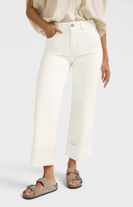 YAYA - Deep Turn-up Jeans - Pure White