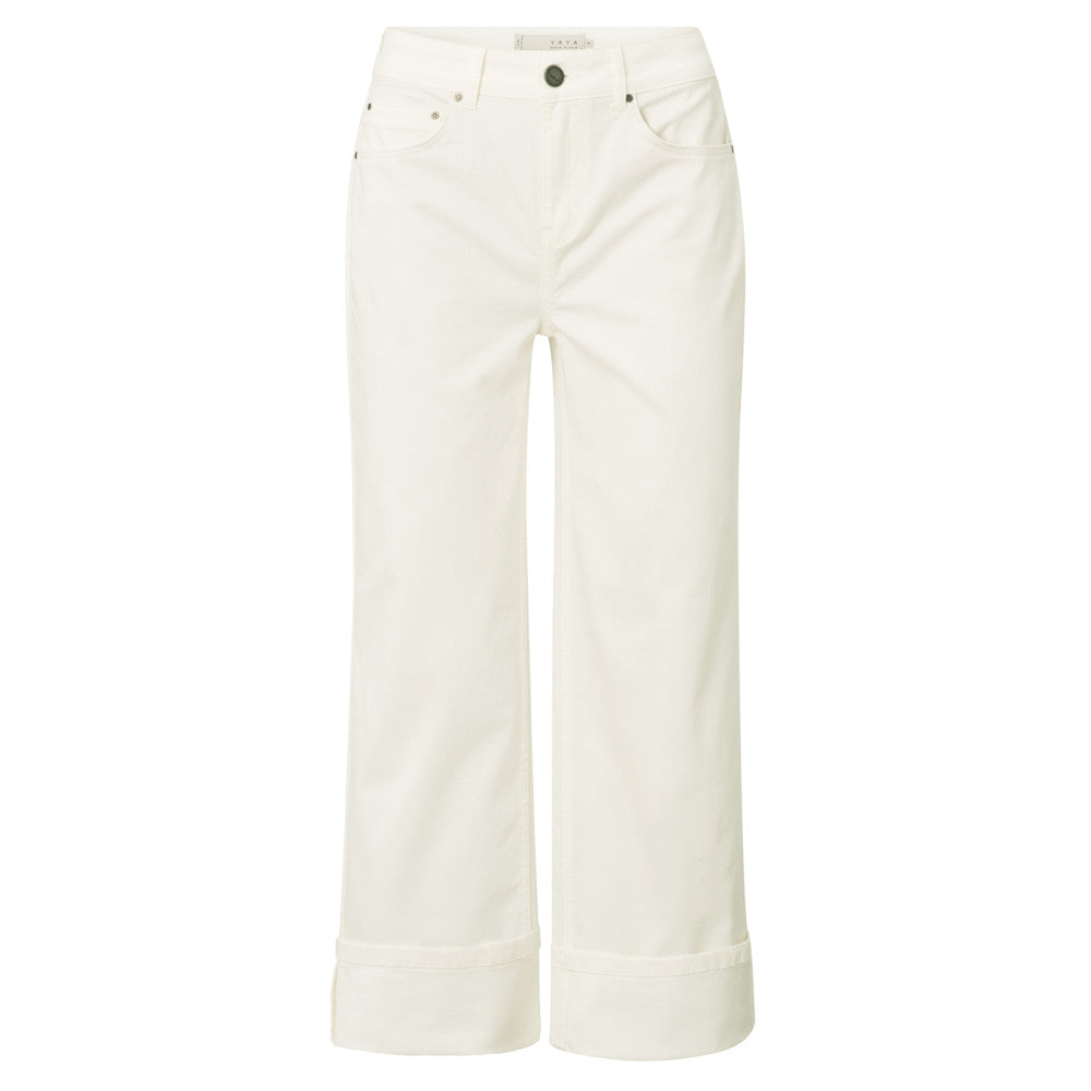 YAYA - Deep Turn-up Jeans - Pure White