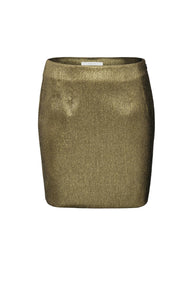 Yaya Gold Glitter Effect Mini Skirt ~ Dark Gold