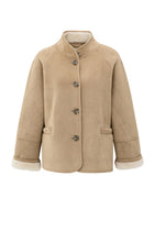 Load image into Gallery viewer, YAYA - Oversized Lammy Coat - Light Camel
