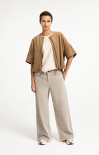 Load image into Gallery viewer, YAYA - Oversized Short Sleeve Suedine Jacket - Otter Brown
