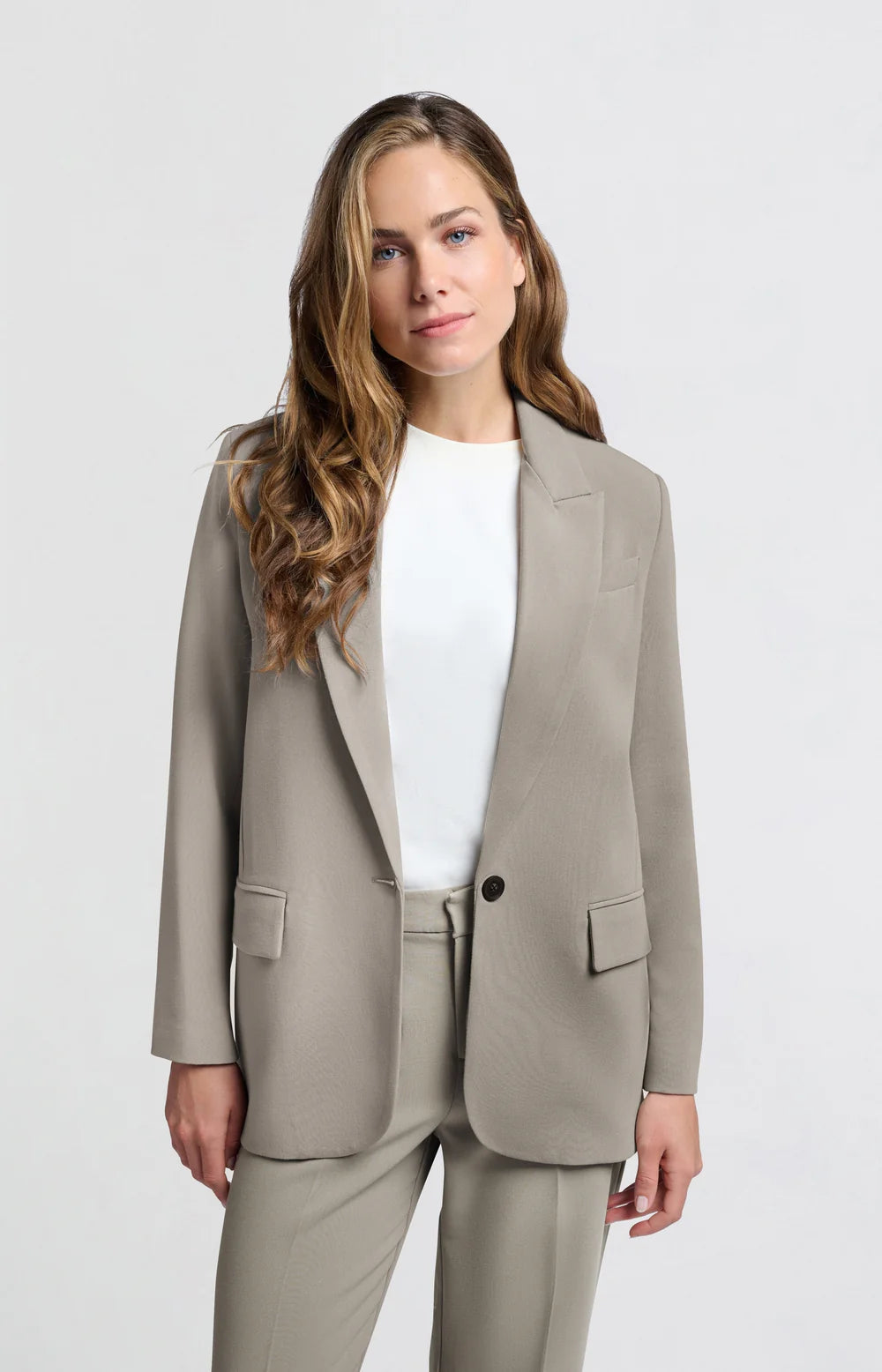 YAYA - Oversized Blazer - Moon Rock Dark Sand – KBoutiquestyle