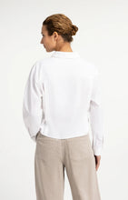 Load image into Gallery viewer, YAYA - Poplin Blouse with Adjustable Waist - Pure White
