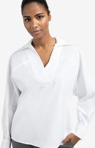 YAYA - Poplin Blouse -Pure White
