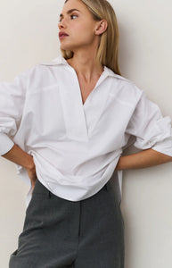 YAYA - Poplin Blouse -Pure White