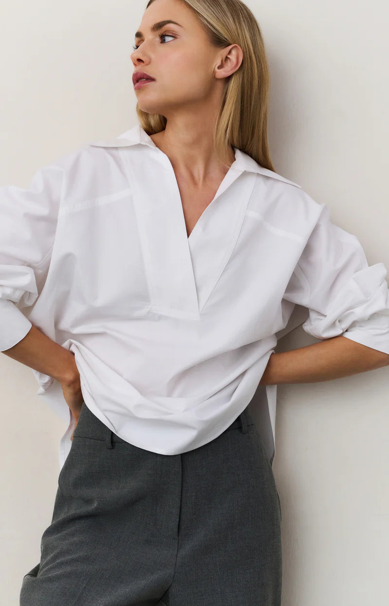 YAYA - Poplin Blouse -Pure White