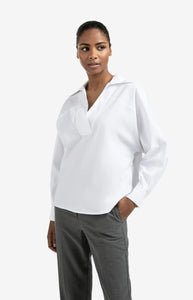 YAYA - Poplin Blouse -Pure White