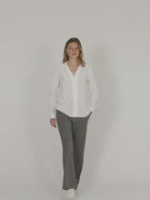 Load and play video in Gallery viewer, PAZ TORRAS - Pinstripe Pants - Grey/Amarillo
