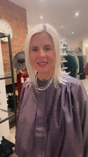 Load and play video in Gallery viewer, YAYA - Balloon Shaped Blouson Jacket - Purple Fudge Dessin
