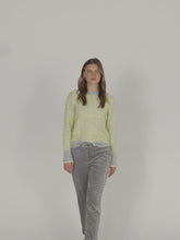 Load and play video in Gallery viewer, PAZ TORRAS - Stripe Sweater - Grey/Amarillo

