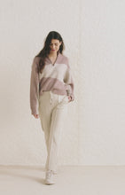 Load and play video in Gallery viewer, YAYA - Zip Neck Sweater - Mauve Pink Dessin
