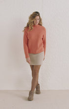 Load and play video in Gallery viewer, YAYA - Ribbed Turtleneck Sweater ~ Crabapple Red Melange

