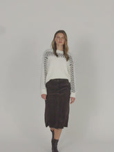 Load and play video in Gallery viewer, PAZ TORRAS - Fluffy Sweater with Metallic Detail - White
